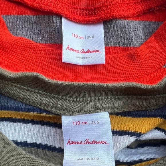 Hanna Andersson Boys Striped Long Sleeve Shirts Size 5 - Picture 6 of 10